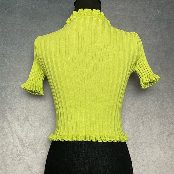 Redberry like green knit sweater shirt size medium - Picture 3 of 5